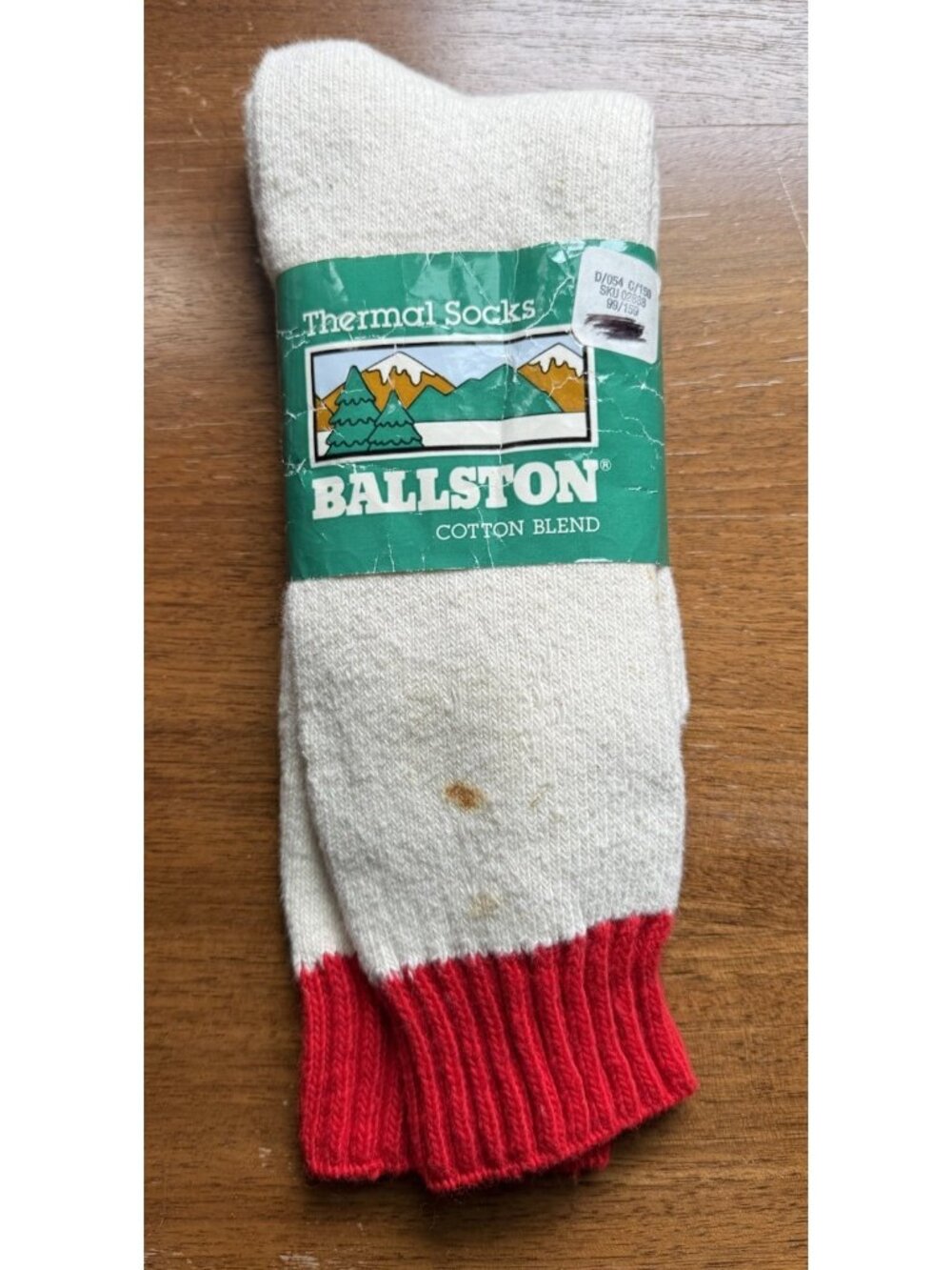 Deadstock Vintage 90s Thermal Boot Tube Socks USA Mens 10-13